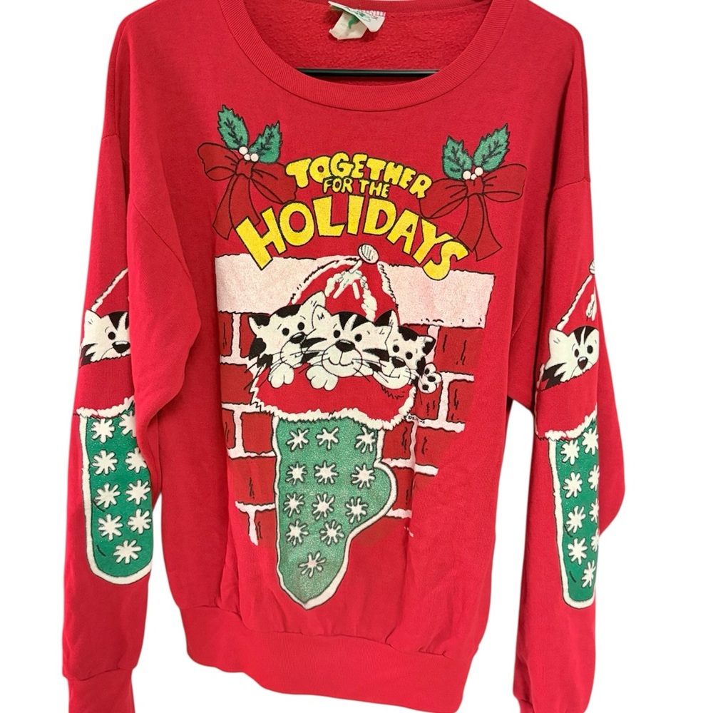 Vintage Festive Red Holiday Sweater
